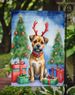 Border Terrier Christmas Reindeer Garden Flag Mailbox Flag Decorative Yard Flag Banner Outside Patio Artwork Yard Flower Beds, Garden Size, Multicolor_maomaolike.com