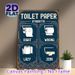 Toilet Paper Etiquette Painting Poster, Vintage Retro Humorous Toilet Guide Poster, Funny Decorative Piece Ideal For Bathroom Spaces_maomaolike.com