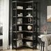 Corner Bookshelf, Industrial Corner Etagere Bookcase_maomaolike.com