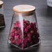 Irregular Square Glass Sealed Kitchen Food Trapezoidal Tea Canister Coffee Bean Storage Jar_maomaolike.com