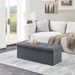 Folding Storage Ottoman Bench, Ottoman Foot Rest, End Of Bed Bench, Storage Chest, For Living Room, Bedroom, Entryway, 43 Inches, Gray_maomaolike.com
