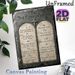 Ten Commandments Painting Poster, Vintage Stone-textured Religious Poster, Features Classic Ten Commandments Content, Suitable For Church, Home Prayer_maomaolike.com