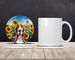 Basset Hound In Sunflowers Large Sandstone Coasters Pack Of 4 Absorbent Round Coasters Decor Gifts For Men Or Women, 4 In, Multicolor_maomaolike.com