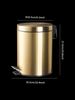 Modern 5L Stainless Steel Champagne Silent Hotel Bathroom Dust Bin And Kitchen Household Metal Waterproof Garbage Can_maomaolike.com