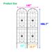 2 Pack Metal Garden Trellis 86.7" X 19.7" Rustproof Trellis For Climbing Plants Outdoor Flower Support Black_maomaolike.com