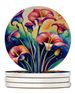 Colorful Calla Lilies Large Sandstone Coasters Pack Of 4 Absorbent Round Coasters Decor Gifts For Men Or Women, 4 In, Multicolor_maomaolike.com