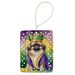 Pekingese King Of Mardi Gras Porcelain Ornament Christmas Tree Hanging Decorations For Home Christmas Holiday, Rectangle, Gift, Multicolor_maomaolike.com