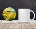 Nebraska Goldenrod In Watercolor Large Sandstone Coasters Pack Of 4 Absorbent Round Coasters Decor Gifts For Men Or Women, 4 In, Multicolor_maomaolike.com