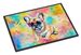 French Bulldog Hippie Dawg Doormat Front Door Mat Indoor Outdoor Rugs For Entryway, Non Slip Washable Low Pile, 24H X 36W_maomaolike.com