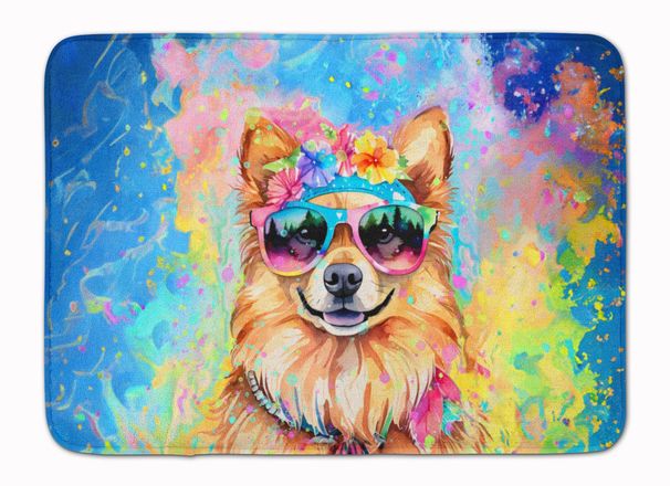 Pomeranian Hippie Dawg Memory Foam Kitchen Mat Machine Washable Anti-Fatigue Mat Cushion Comfort Bath Mat Or Kitchen Rug_maomaolike.com