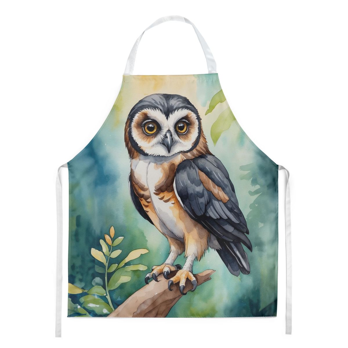 Spectacled Owl Apron Cooking Kitchen Server Baking Crafts Gardening For Adult Women Men, Unisex, Large, Multicolor_maomaolike.com