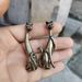 Hot-Selling Brass Long-Necked Cat Ring Stand Small Craft Cross-Border Chinese Retro Ornament_maomaolike.com