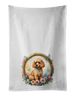 Poodle And Flowers Kitchen Towel Set Of 2 White Dish Towels Decorative Bathroom Hand Towel For Hand, Face, Hair, Yoga, Tea, Dishcloth, 19 X 28", White_maomaolike.com