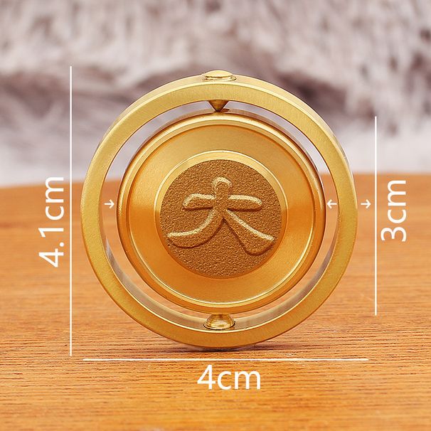Brass Handle Piece Creative Stress Relief Artifact Big Money Spinner Street Stall Hot-Selling Small Craft Wholesale_maomaolike.com