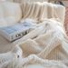 Nordic Simple Solid Color Tassel Knitted Blanket Nap Blanket Air Conditioning Blanket Bed End Drape Knitted Blanket Sofa Cover Blanket Blanket_maomaolike.com