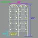 2 Pack Metal Garden Trellis 71" X 19.7" Rustproof Trellis For Climbing Plants Outdoor Flower Support Cream White_maomaolike.com