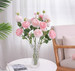 Artificial 3-Pronged Foreign Peony Rose Bouquet Wedding Living Room Decoration Plastic Fake Silk Flower Wholesale_maomaolike.com