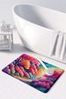 Azaleas In Color Memory Foam Kitchen Mat Machine Washable Anti-Fatigue Mat Cushion Comfort Bath Mat Or Kitchen Rug_maomaolike.com