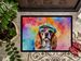 Cavalier Spaniel Hippie Dawg Doormat Front Door Mat Indoor Outdoor Rugs For Entryway, Non Slip Washable Low Pile, 24H X 36W_maomaolike.com