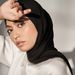 Unisex Muslim solid color Modal roll border mercerized cotton long turban covering scarf_maomaolike.com