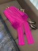 Women's clothing feather casual long-sleeved lapel suit jacket + casual slim-fit long trousers 2-piece set_maomaolike.com