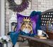 Sheltie King Of Mardi Gras Throw Pillow Machine Washable, Indoor Outdoor Decorative Pillow For Couch, Bed Or Patio, 18Hx18W_maomaolike.com