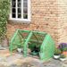 Outsunny 6' X 3' X 3' Portable Mini Greenhouse Outdoor Garden With Large Zipper Doors And Water/UV PE Cover, Green_maomaolike.com