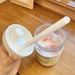 Large Capacity Pearl Milk Tea Glass Cup With Straw, Simple Design Plastic Water Bottle, Casual Style Drinkware For Daily_maomaolike.com