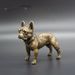 Copper-Plated Bully Pastoral Dog French Bulldog Figurine Bronze Micro-Engraving Piece Antique Handicraft Office Home Decor_maomaolike.com