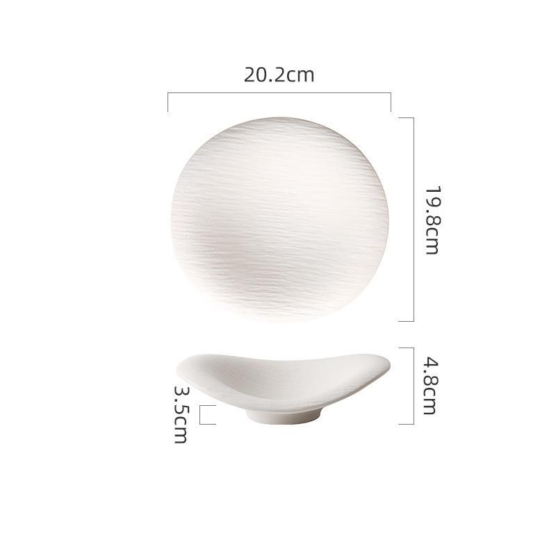 Ceramic Western Dessert High-end Irregular Dish Plate Fruit Salad Bowl Hotel Commercial Tableware_maomaolike.com