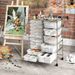 Rolling Storage Cart 15-Drawer Trolley With Chrome Plated Metal Frame_maomaolike.com