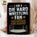 Wrestling Fan Themed Painting Poster, Retro Typographic & Wrestling Ring Scene Poster, Bold Fan Statement Design, Ideal For Game Rooms, Home_maomaolike.com