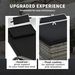 2 Reclining Chaise Lounge Chairs, Rolling Outdoor Chairs With Cushion, Pillow, Headrest, Armrests, And Wheels, Black_maomaolike.com
