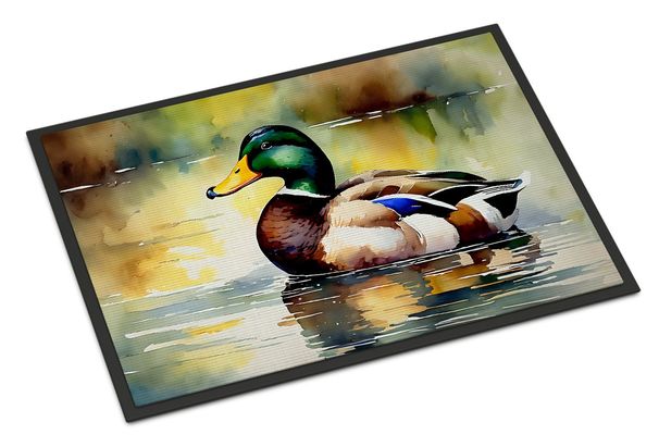 Mallard Doormat Front Door Mat Indoor Outdoor Rugs For Entryway, Non Slip Washable Low Pile, 24H X 36W_maomaolike.com