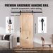 VEVOR Barn Door And Hardware Kit, 30" X 84" Wood Sliding Barn Door, Smoothly And Quietly, Barn Door Kit With 8-in-1 Floor Guide And Door Handle, Spruce Wood Panelled Slab, Easy To Install_maomaolike.com