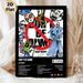 Hip-Hop Album Themed Painting Poster, Edgy Hand-Drawn Graffiti Style Poster, Bold Illustrated Artwork With Full Tracklist, Ideal For Music_maomaolike.com