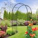 Metal Garden Arch L42.24'' X W17.52'' X H85.82'' Climbing Plants Support Rose Arch Outdoor Black_maomaolike.com