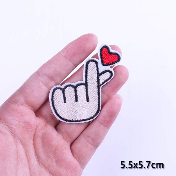 DIY Embroidery Patch Rock Heart Patches On Clothes Van Gogh Iron On Patches For Clothing Punk Biker Patch Applique Badge Stripe_maomaolike.com