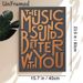 Music Quote Painting Poster, Matte Copper Textured Typography Poster, Warm Romantic Music-themed Decor Ideal For Bedroom, Living Room Or Music Studio_maomaolike.com