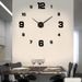 Luminous Diy Wall Clock Personalized Household Punch-free Decorative Wall Sticker Clock Acrylic Clock Simple Digital Wall Clock_maomaolike.com