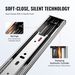 6 Pairs Of 24 Inch Drawer Slides Side Mount Rails, Heavy Duty Full Extension Steel Track, Soft-Close Noiseless Guide Glides Cabinet Kitchen Runners With Ball Bearing, 100 Lbs Load Capacity_maomaolike.com