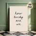 Inspirational "How Lucky Are We" Quote Painting Poster, Minimalist Handwritten Typography Poster, Warm Uplifting Wall Decor For Living Room, Bedroom_maomaolike.com