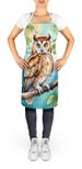 Oriental Bay Owl Apron Cooking Kitchen Server Baking Crafts Gardening For Adult Women Men, Unisex, Large, Multicolor_maomaolike.com