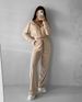 Women's Clothing Suit Solid Color Long Sleeve Zipper Hoodie Lace up Pants Two piece Set_maomaolike.com