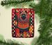Keeshond Holiday Christmas Porcelain Ornament Christmas Tree Hanging Decorations For Home Christmas Holiday, Rectangle, Gift, Multicolor_maomaolike.com