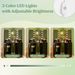 Corner Vanity Desk With 3-Color LED Lighted Mirror And Power Outlet_maomaolike.com