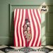 Circus Themed Painting Poster, Vibrant Vintage Cartoon Style Poster, Cheerful Design Featuring Circus Performers Peeking From Striped Curtain, Ideal_maomaolike.com