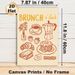Brunch Themed Painting Poster, Warm-toned Hand-drawn Brunch Food Illustration Poster, Cozy Dining Vibe Decor Ideal For Kitchen & Dining Room_maomaolike.com