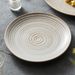 Kiln-Change Tea Color Threaded Western Pasta Japanese Flat Shallow Ceramic Dish Plate Home High-End Tableware_maomaolike.com