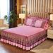 Single Piece Quilted Thickened Crystal Velvet Bed Skirt Style Non-Slip Mattress Dust Cover 1.8m_maomaolike.com